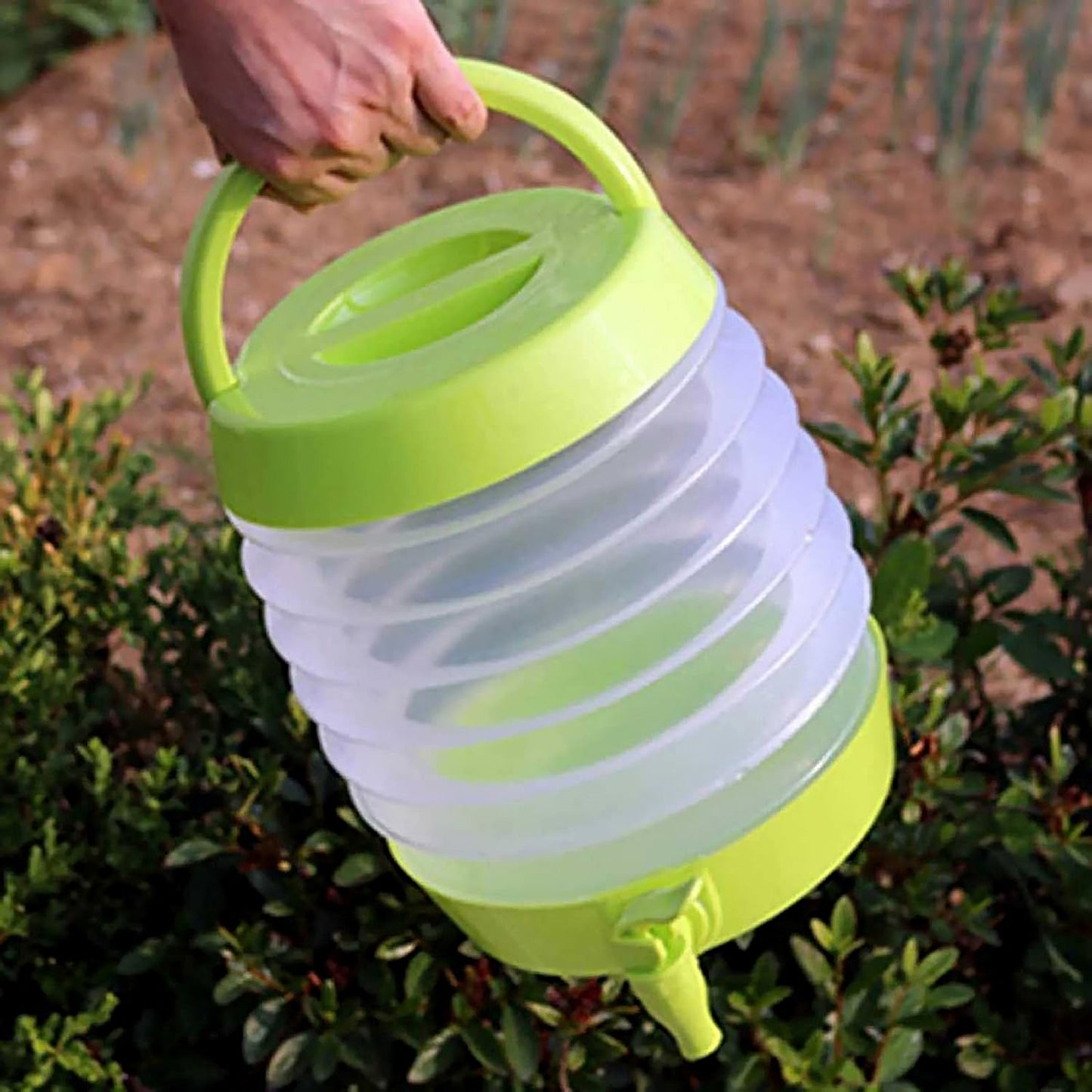 Collapsible Beverage Container with Tap Cold Drink Dispenser 3.5L Multicolor